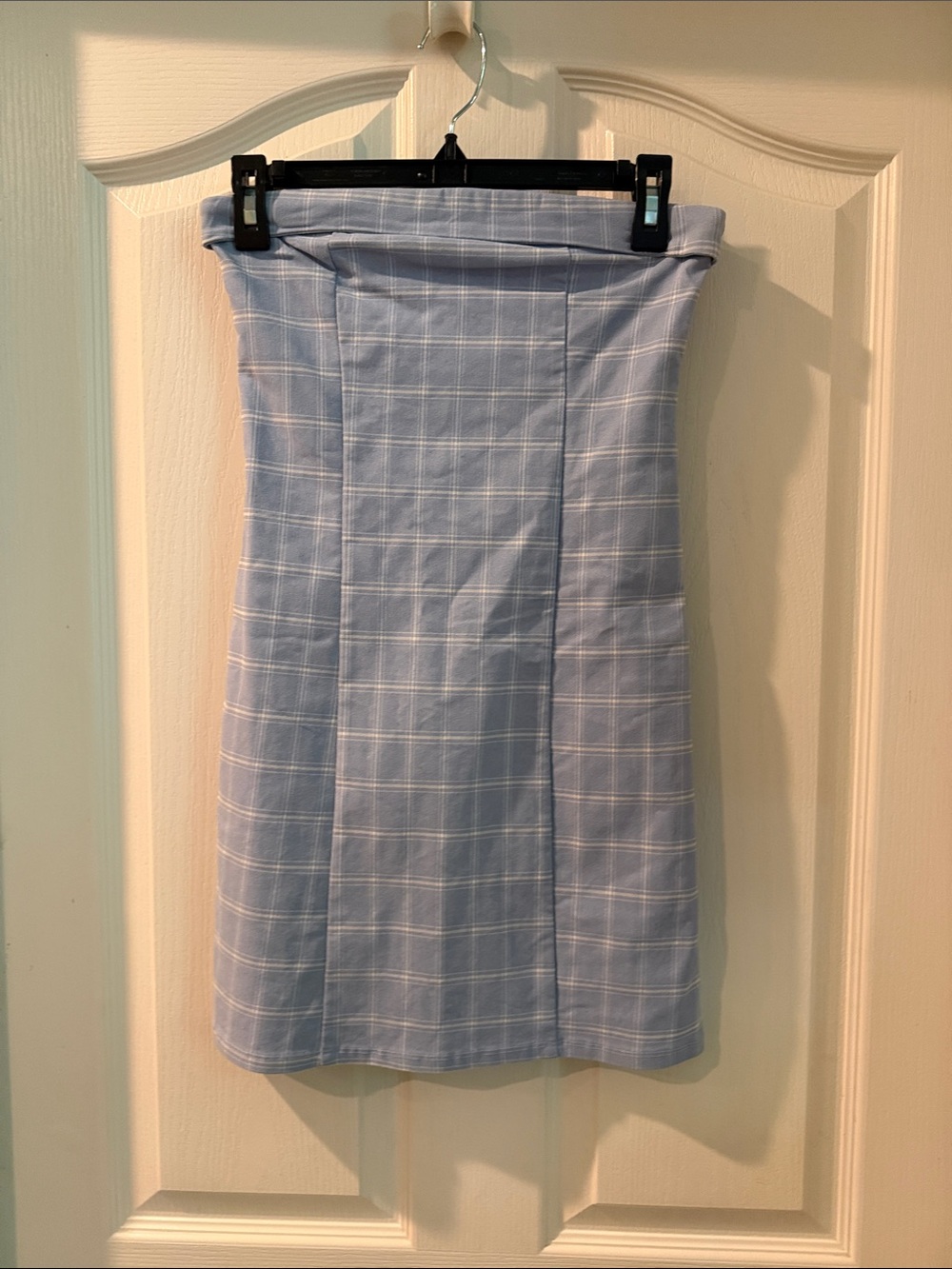 Altar'd State Light Blue Plaid Mini dress